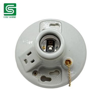 China OEM Surface Mounted Ceramic Lamp Holder E27 Ceramic Socket With Terminals Hersteller