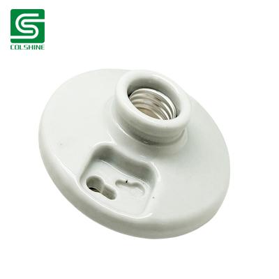 China OEM Ceramic Round Mounting Socket E26 White Ceiling Light Holder 250V Hersteller
