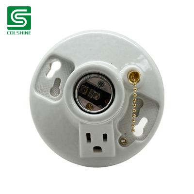 China OEM High Temperature Lamp Holder Screw Type Ceramic Lampholder for Ceiling Light Hersteller