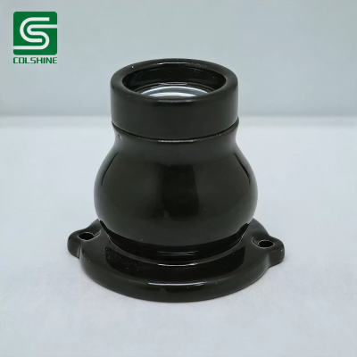 China OEM Elegant Retro Porcelain Lamp Socket Designed for Exposed Bulbs, Handmade Fixtures, and Traditional Residential Lighting Applications Hersteller